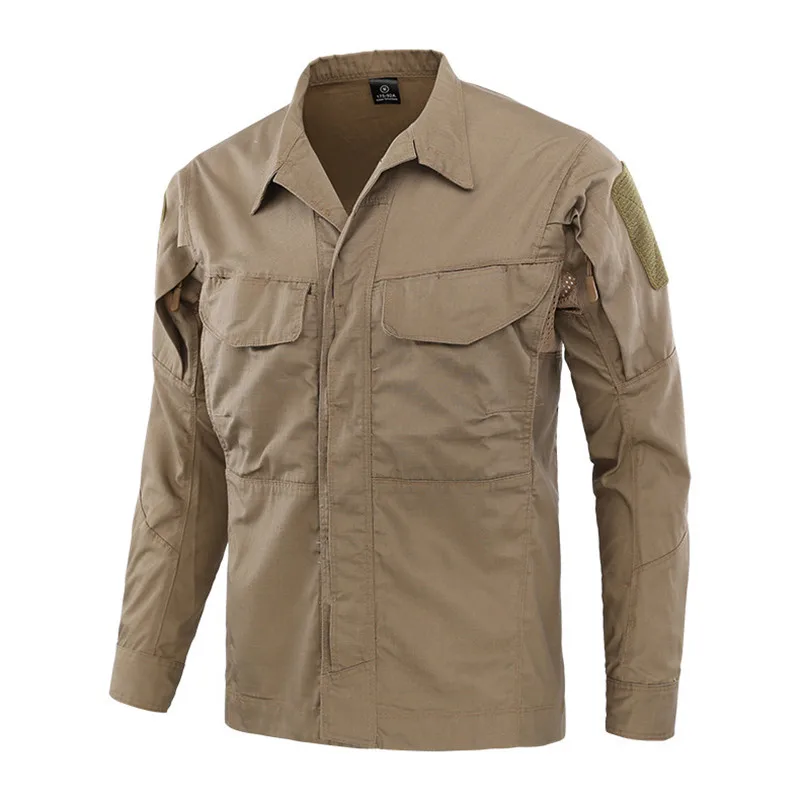 

Camouflage Tactical Shirt Men Combat Military Uniform Outdoors Camping Hiking Climbing Camisas Male Training Fishing Clothes