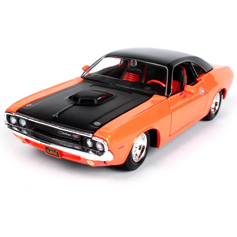 Maisto 1:24 1970 dodge chanllenger rt оранжевый автомобиль литье под давлением модель роскошная винтажная модель игрушечной машины для мужчин подарок автомобиль литье под давлением 32518