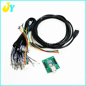 2 плеера USB интерфейс/плата/кодировщик в Jamma игровой контроллер для DIY Jamma MAME/Raspberry pi - Цвет: PCB with wire