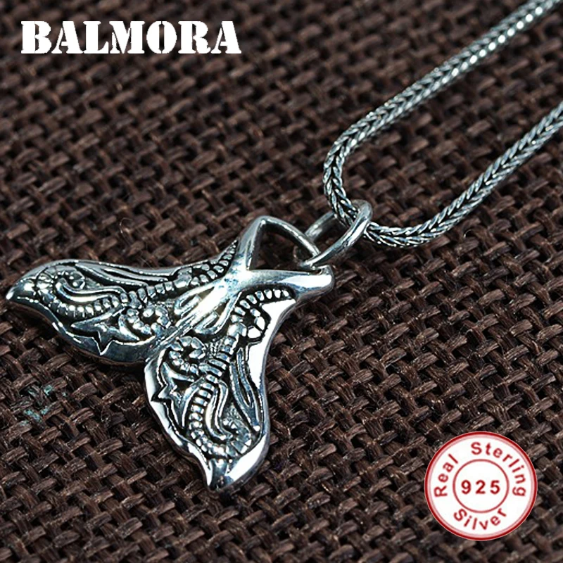

BALMORA 925 Sterling Silver Cartoon Hollow Pendants for Women Men Party Vintage Thai Silver Jewelry Without a Chain SY14642