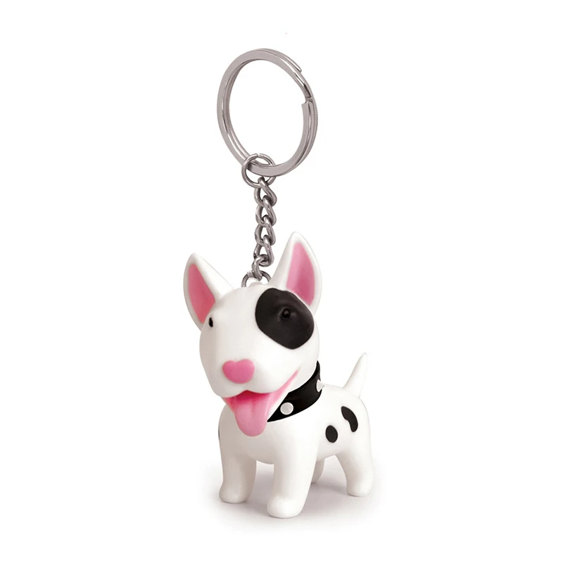 19 アニメフィギュア犬キーホルダー手塗装工芸犬ブルテリアキーホルダー Pvc ビニール動物フィギュア装身具車キーホルダー Key Chains Aliexpress