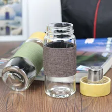 400 мл Высокое качество Толстые стеновые стеклянные кружка кофейная чайная чашка кружки моя бутылка для стакан для воды стеклянная бутылка для воды чашки с чайным впрыскивателем