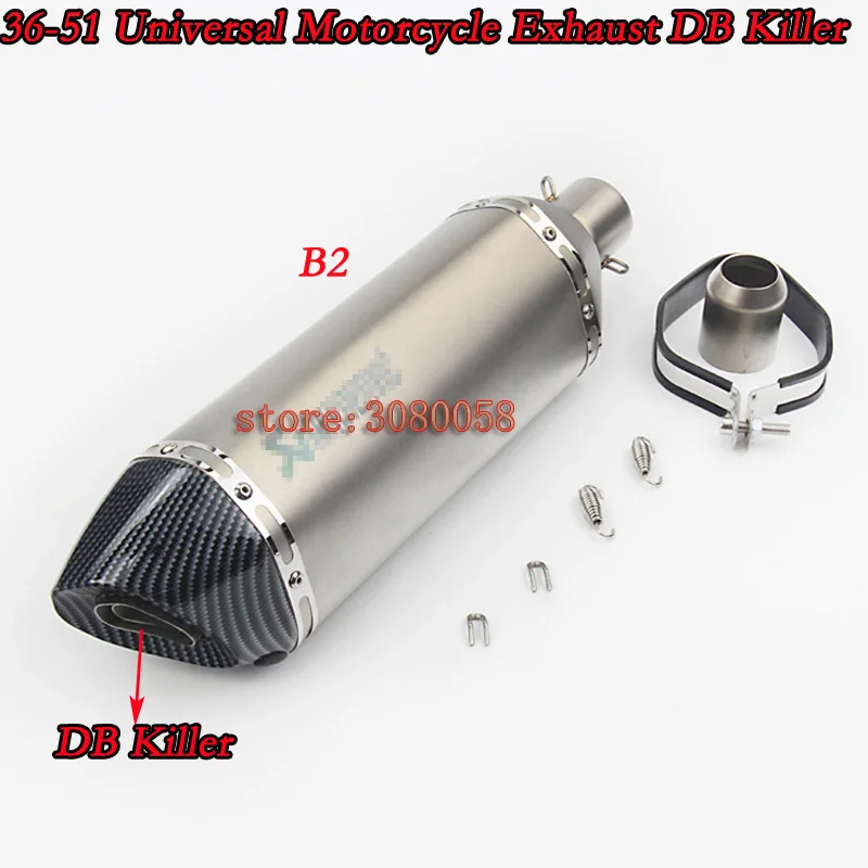 570-370MM-marcado Láser Universal de Escape de la motocicleta escapar Scooter silenciador de fibra de carbono con z750 GSXR600 R6 CBR500