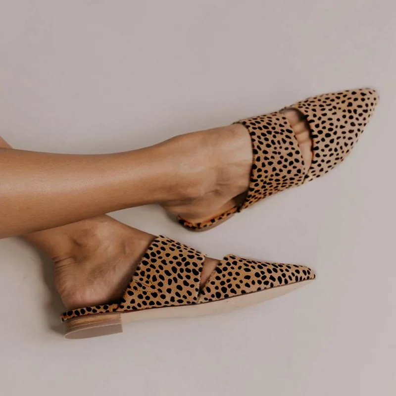 

Slingbacks Slippers Pointed Toe Summer Shoes Woman Fashion Flat Mule Slippers Chanclas Mujer Slides Holidays Sandles