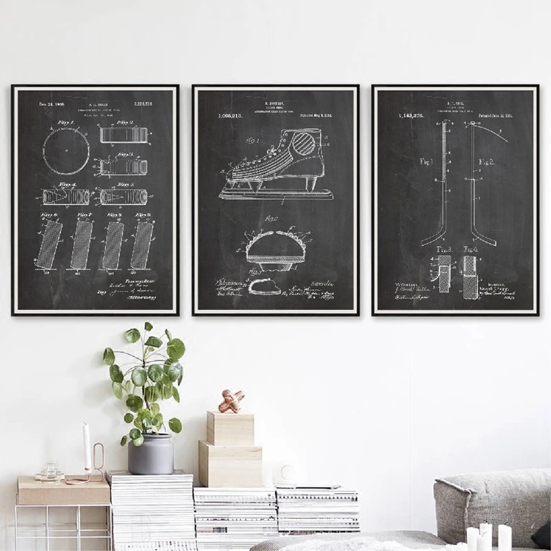 Hockey Patent Wall Print
