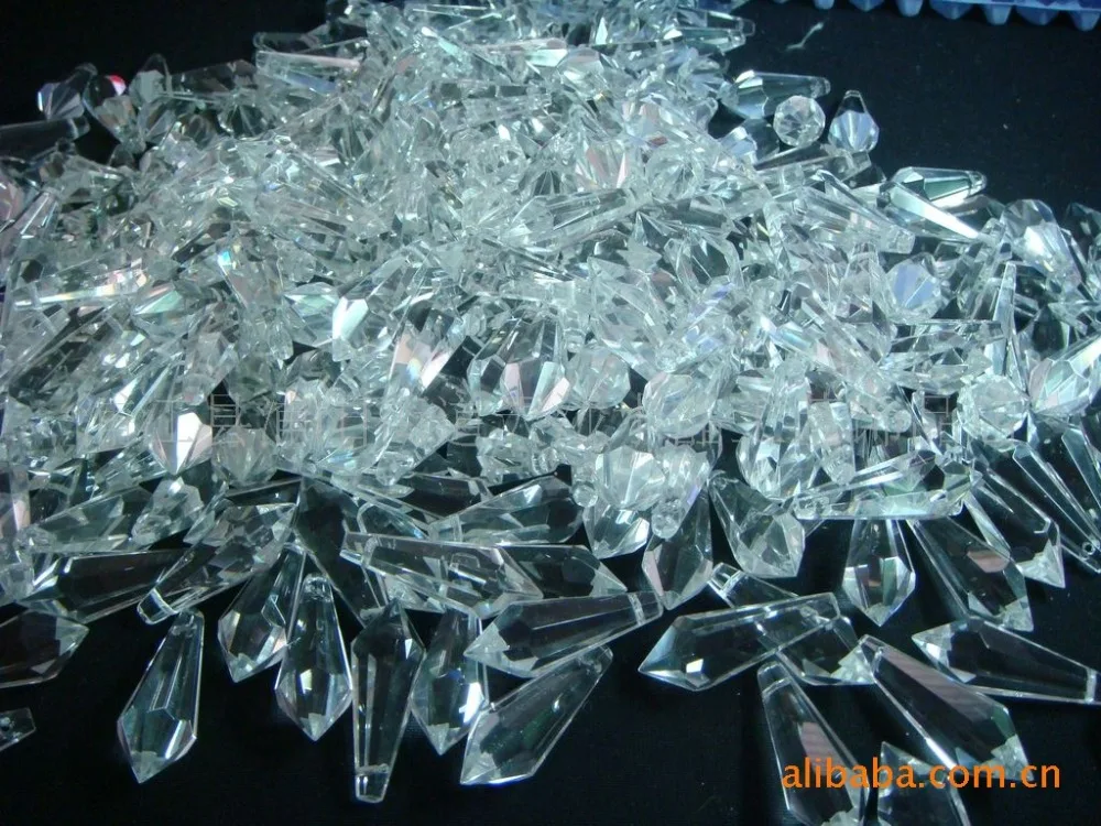 

100pc 37MM Clear Chandelier Glass Crystal Lamp Prisms(Free ring) Parts Hang Pendants For Candelabra,Ceiling Lights,Wedding Decor