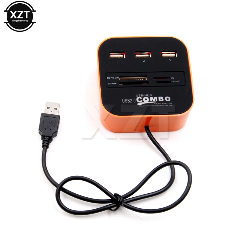 1 шт. все в одном Multi-Card Reader с 3 портами USB 2.0 концентратор Combo для M2 MMC MS SD низкая Мощность высокого качества