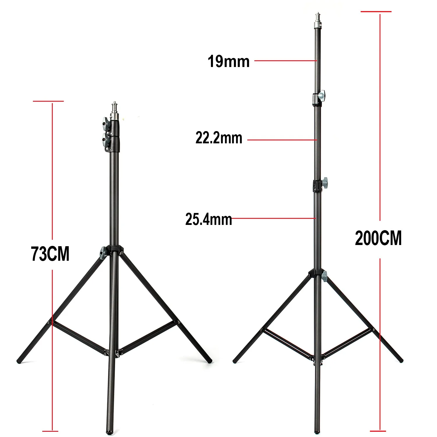  FotoPal 2M Light Stand Tripod Video With 1/4 Screw Head Bearing Weight 5KG For Camera Studio Softbo