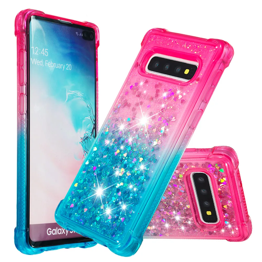 

Gradient Quicksand Prevention of falls Cases For Samsung Galaxy S10 Plus Fashion Girl Phone Cover