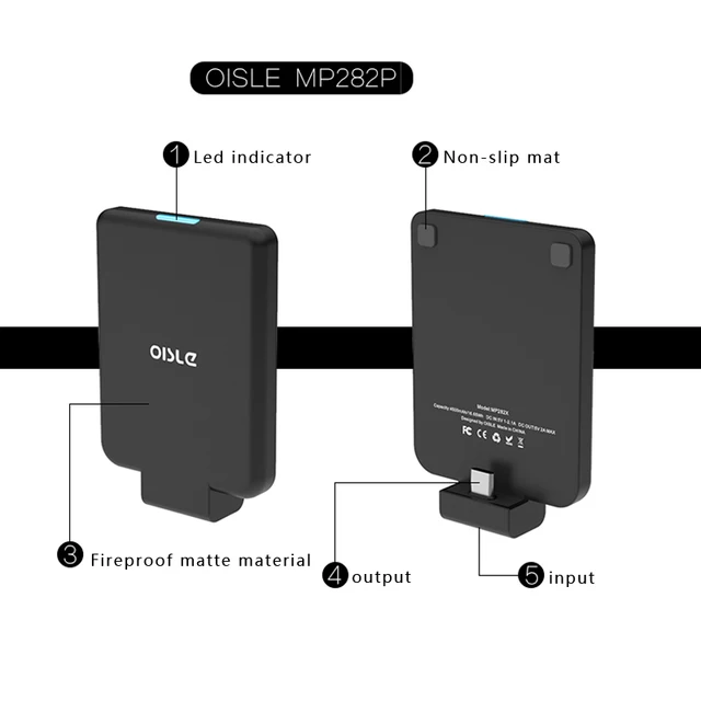 OISLE Power Bank For Samsung Galaxy S10 S9 Plus S8 Note 8 A50 Battery Case S6 S7 Edge Plus S5 Note4 J7 A40 Portable battery Case 4