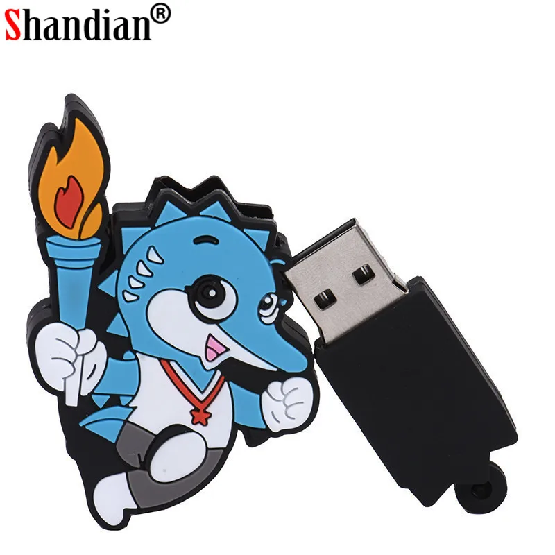 SHANDIAN Doctors memory stick Lovely boy/crocodile pendrive cartoon usb flash drive pendrive 4GB 8GB 16GB 32GB 64GB