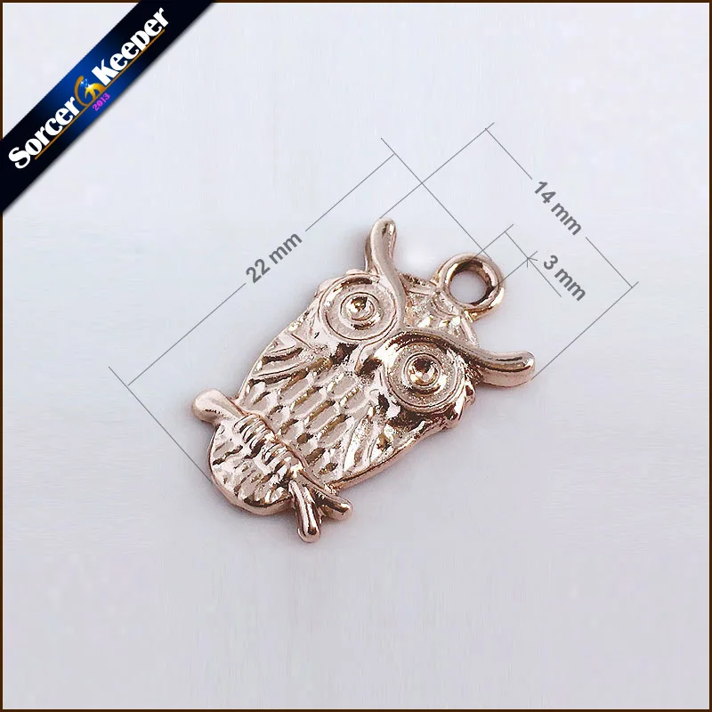 Wholesale Charms Fine Jewelry 30PCs 22*14 mm KC Gold Tone Owl Charms