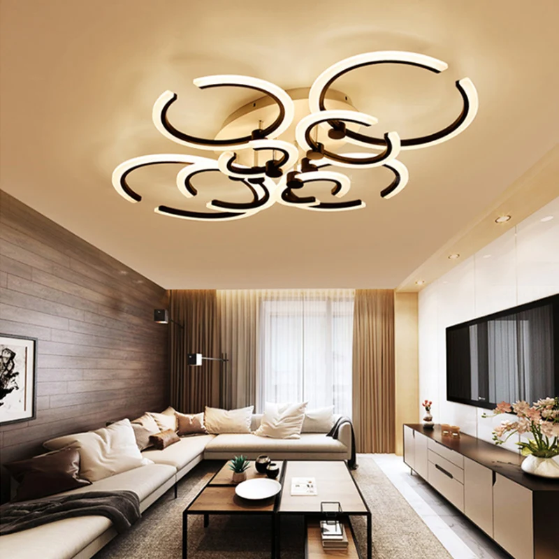 Dragonscence Modern Ceiling Chandelier For Living Room Bedroom Modern Led Chandeliers For Living Room Bedroom Dining Acrylic Indoor Home Ceiling Chandelier Lamp Lighting