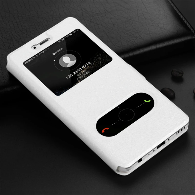 Wallet Flip Cover Case for Xiaomi Redmi 5 Plus 5A 4X 4A S2 Luxury Brand Window View Leather Case Redmi Note 4 4X 5 5A Pro Coque