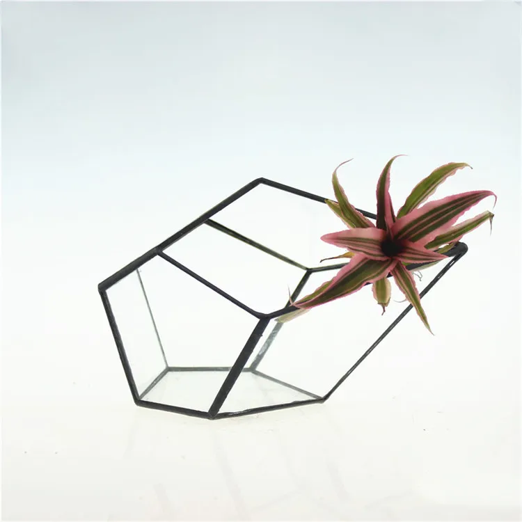 Современный стол стеклянный террариум четыре поверхности Алмазная пайка стеклянный горшок для цветов в виде бутылки садовый Террариум для растений/суккулентов/цветов