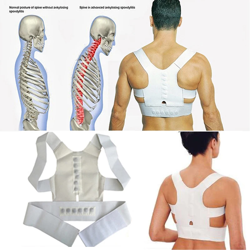 

Magnetic Posture Corrector Back Shoulder Brace Straight Belt Corrective Therapy Corset Lumbar Support for Male Female Adult Kid