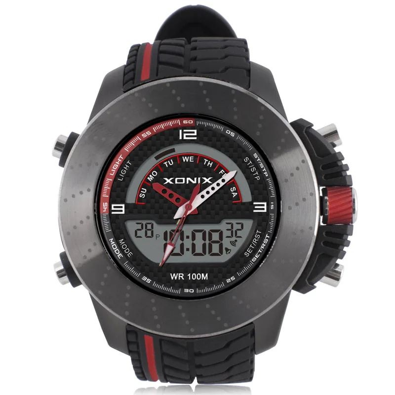 Хит! Топ мужские спортивные часы водонепроницаемые 100 м аналого-цифровые часы для гонок, бега, дайвинга наручные часы Relojes Hombre Montre Homme
