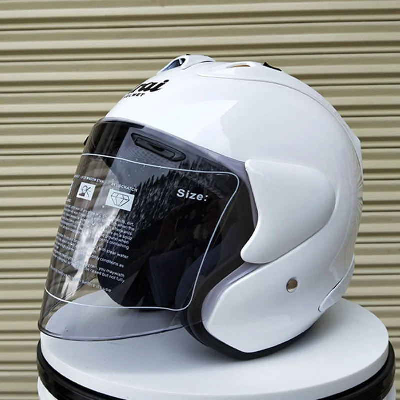 ARAI R4 мотоциклетный шлем 3/4 с открытым лицом Винтаж Casco Moto Jet скутер шлем для езды на мотоцикле Ретро ECE утвержден Motociclismo - Цвет: Белый