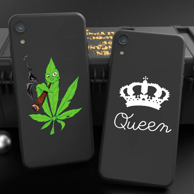 

Matte Black Phone Case For iPhone 6 6S 7 8 Plus Soft TPU cover For iPhone XS X XR XS Max Ultra Thin Silicon cover case couples