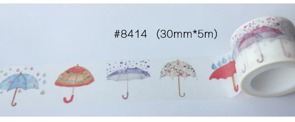 16 новых Дизайнов! Ключи/девушка/шар/Бабочка узор японский Васи декоративный клей DIY маскирующая бумага клейкая лента наклейка этикетка - Цвет: 8414