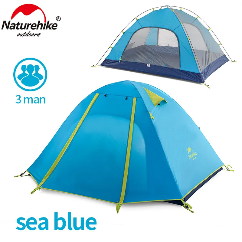 Naturehike P Series туристическая палатка большая легкая водонепроницаемая для 3 человек