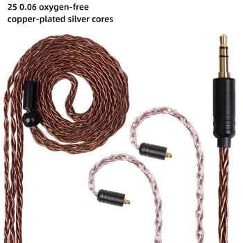 

FDBRO 2.5/3.5/4.4mm Headphone Silver Plated Wire Earphone Cables MMCX Cable Connectors A2DC IM 2PIN IE80 Headset Upgrade Line