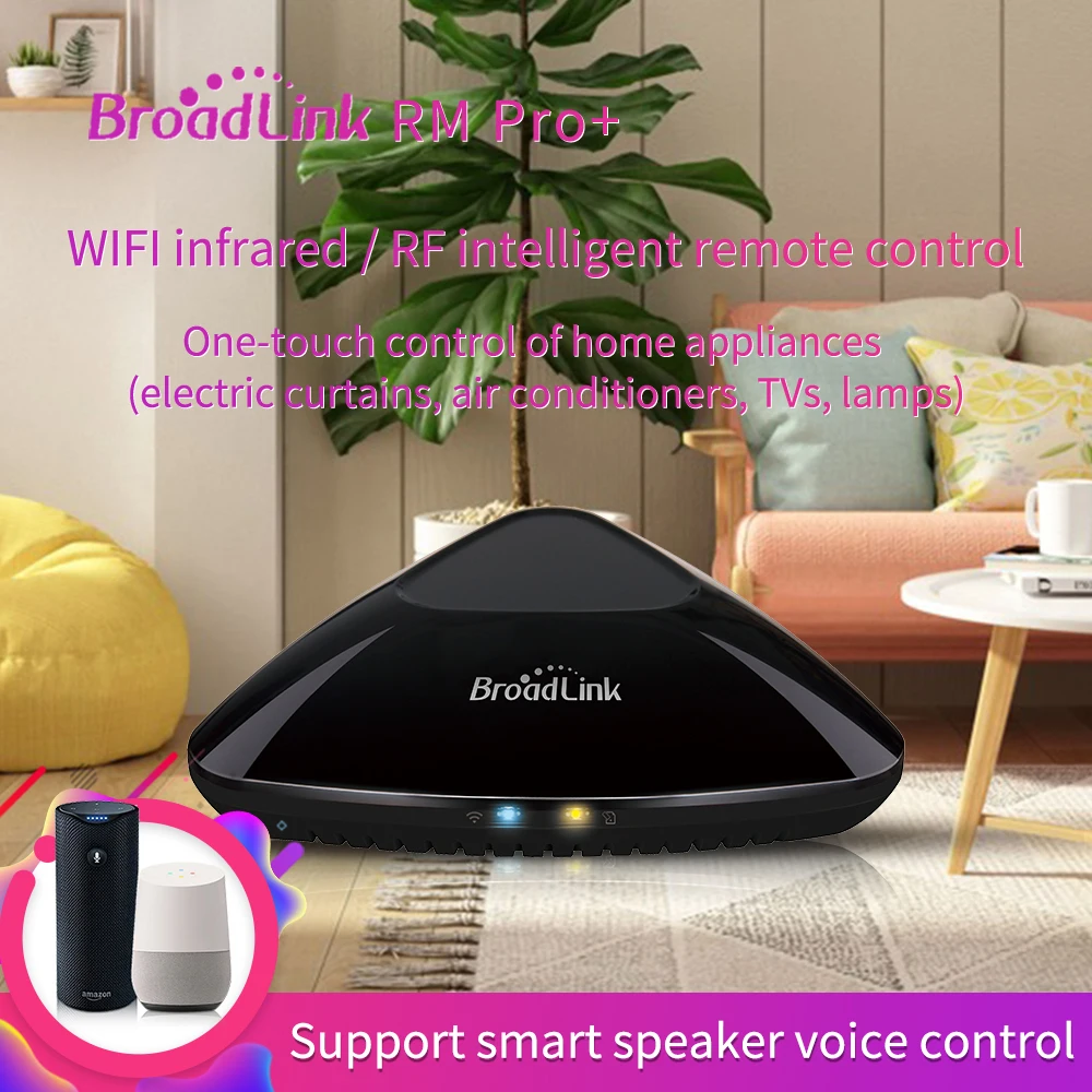 Broadlink умный дом RMPro + RMMINI3 управление ler работает для Alexa Google Home WiFi IR RF 4G Domotica