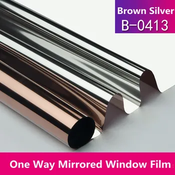 

SUNICE Household Sunscreen Silver& Bronze film One-way Solar Mirror Insulation Window film Self-adhesive Privacy glass stickers
