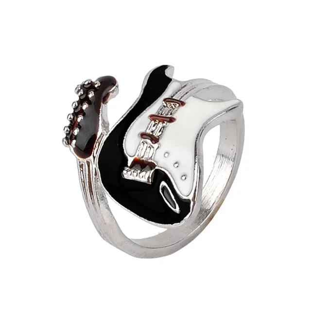 Style Fashion Rock Finger LNRRABC Jewelry Electric Guitar Ring Personality Alloy Style Fashion Rock Finger LNRRABC Jewelry Electric Guitar Ring Personality Alloy