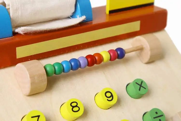 Новые детские игрушки кассовый аппарат для моделирования мебель деревянные игрушки для детей супермаркет торговый Детский развивающий