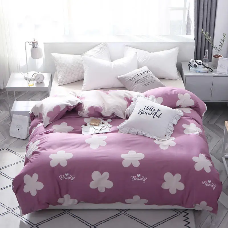 

2019 New Bedding Set 100% Cotton Duvet Cover Quilt Cover Bed Sheet Pillowcase King Queen Full King Size Comforter Set Princess