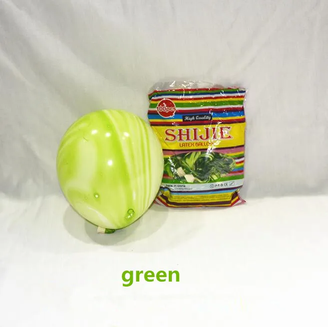 10 дюймов 20 шт мраморные радужные разноцветные Круглые латексные шарики Свадебные сувениры украшения день рождения воздушный шар детский душ принадлежности - Цвет: green