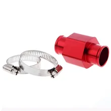 Sensor de Temperatura Temperatura Da água Tubo Conjunta Medidor Radiador Adaptador Mangueira 28mm Vermelho