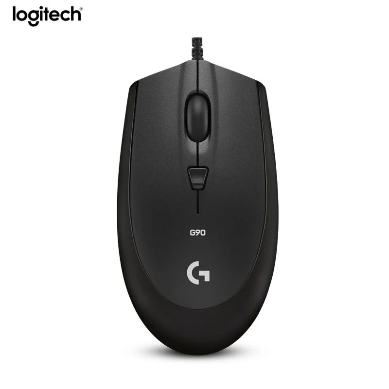 Проводная игровая мышь logitech G90 250-2500 dpi для ноутбука, ПК, геймера, Delta Zero, компьютерная мышь, мыши - Цвет: Черный