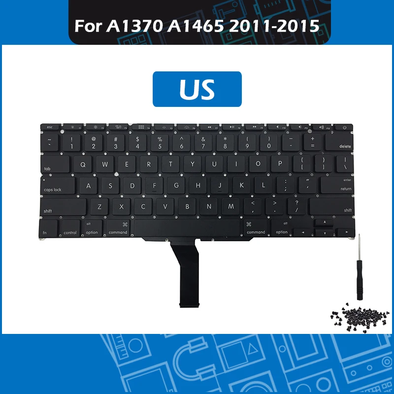 

New Laptop Replacement Keyboard US Layout for Macbook Air 11" A1370 A1465 US Standard Keyboard 2011-2015 Year