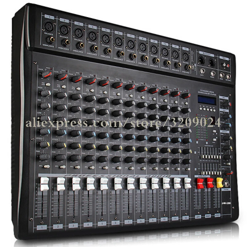 Professional 12 Channel Mixer USB MP3 CD MMC Play