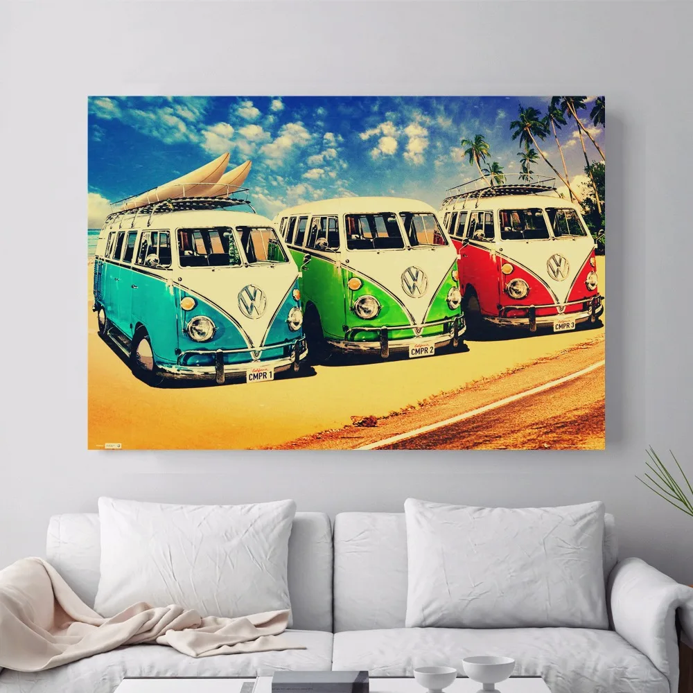 Bulli Vw Bus Travelling Canvas Art Print Painting Poster Wall Pictures For Room Home Decoration Decor No Frame Bulli Vw Bus Travelling Canvas Art Print Painting Poster Wall Pictures For Room Home Decoration Decor No Frame