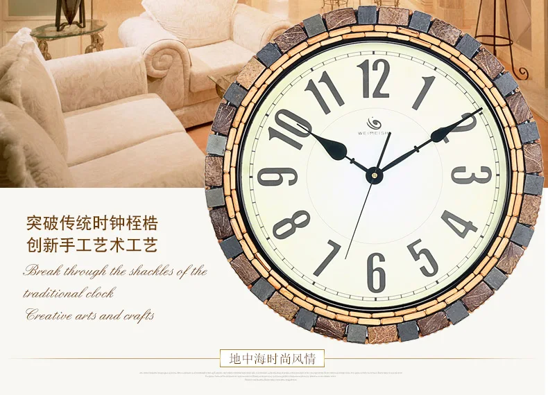 Творчески пастырской индивидуальные настенные часы кантри Стеклянные Настенные часы большой размер 18 дюймов Таблица