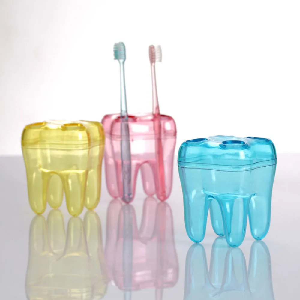 

Plastic Teeth Shaped Toothbrush Stand Holder Bathroom Cute Family Toothbrush Storage Holders Cups Shaving Razor Racks Organizer