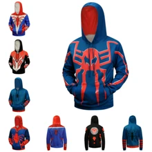 Мужская футболка худи Человек-паук плюс размер куртка Аниме косплей для человека-паука Печатный свитер костюм Человека-паука для взрослого для мужчин Топ