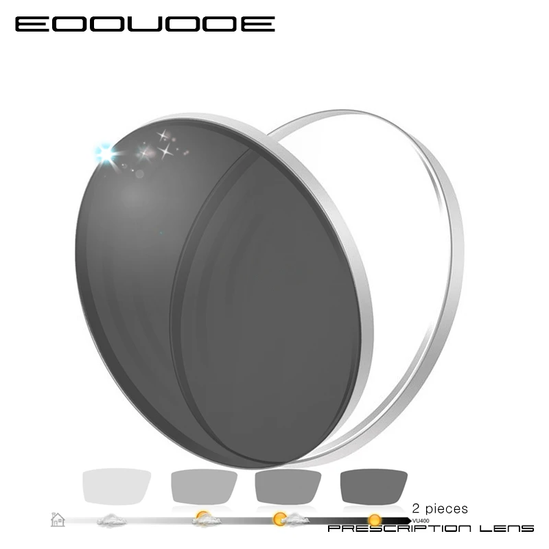 

EOOUOOE 1.61 Index Single Vision Aspheric Photochromic Lens CR-39 Prescription Myopia Presbyopia Eye Glasses Lens Anti-Radiation