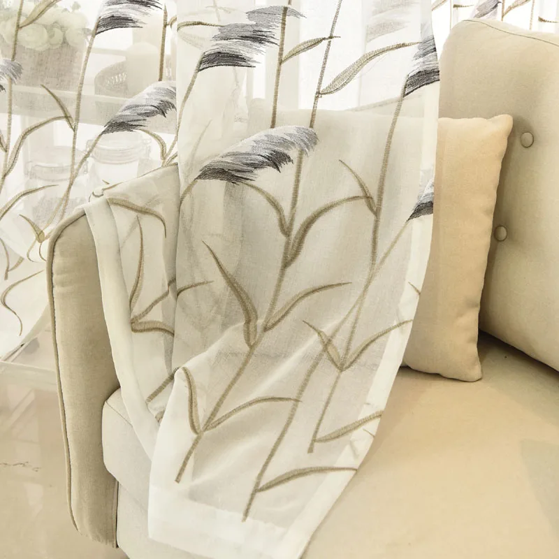Pastoral bordado Diseño Reed habitaciones cortinas para cocina dormitorio cortinas Beige Cortina persianas Cortina Pastoral bordado Diseño Reed habitaciones cortinas para cocina dormitorio cortinas Beige Cortina persianas Cortina