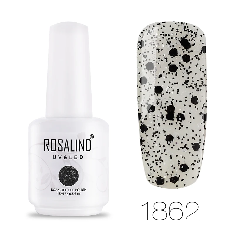 ROSALIND гель 1S лак для ногтей большой белый флакон 15 мл дизайн ногтей УФ Замачивание праймер маникюр лак для ногтей - Цвет: 1862