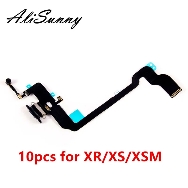 AliSunny 10 шт. зарядный порт гибкий кабель для iPhone XR XS XSM USB док станция зарядное
