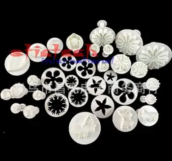

by dhl or ems 50 sets Cake Decorating Tools 33 PCS Fondant Cake Cutter Mould Ejector Stamp Modeling Border Decoration Fondant
