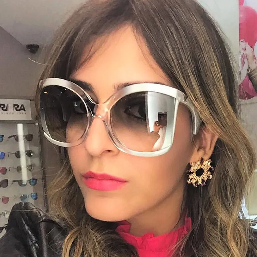

CCSPACE 6 Colors 42g Cat Eye Sunglasses Women Bending Glasses Legs Brand Glasses Designer Fashion Female Gradient Shades 45309