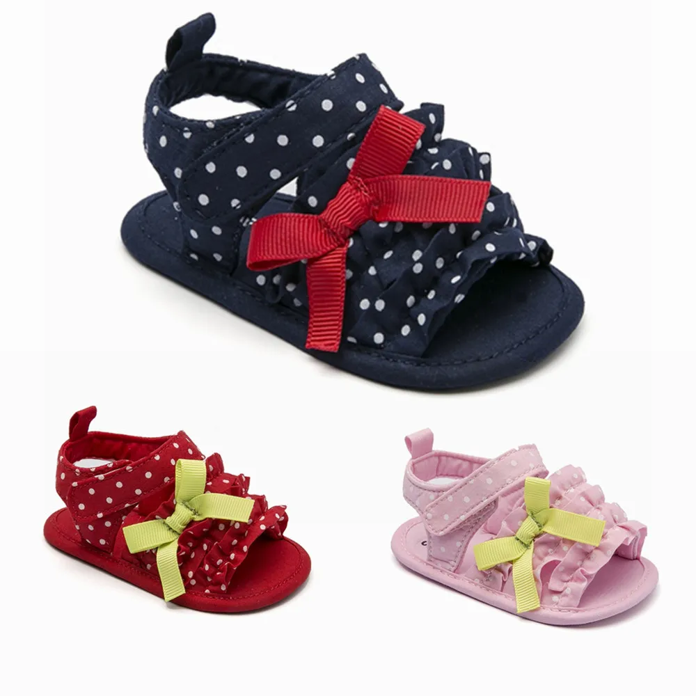 Cute Polka Dot Baby Girls Summer Sandals Newborn Infant Baby Shoesin