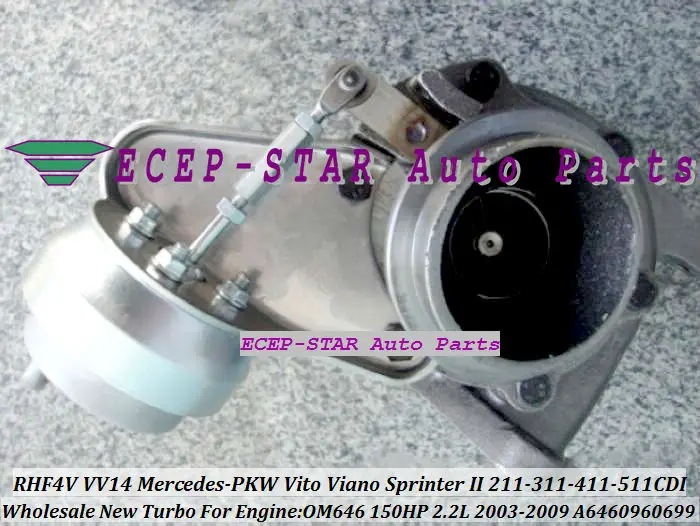 RHF4 внт VV14 VF40A132 A6460960199 Турбокомпрессор 《 Mercedes PKW Вито 111 Viano Sprinter II 211CDI 311CDI 411CDI 511CDI 03-OM646 2.2L