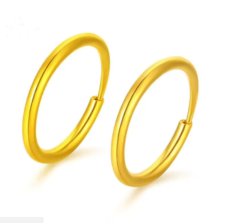Solid gold hoop earrings small seat 600