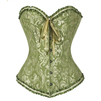 

Ladies Embroidered Corset Tops Overbust Corset Bustier for Women Hight Waist Trainer Sexy Lingerie Tight Lacing Plus Size 6XL